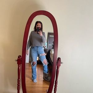 Levi’s 501- waist 29 length 30. I’m short so I rolled at the bottom.